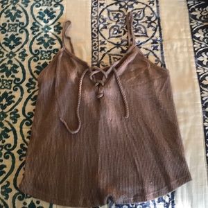 Lace up tank top